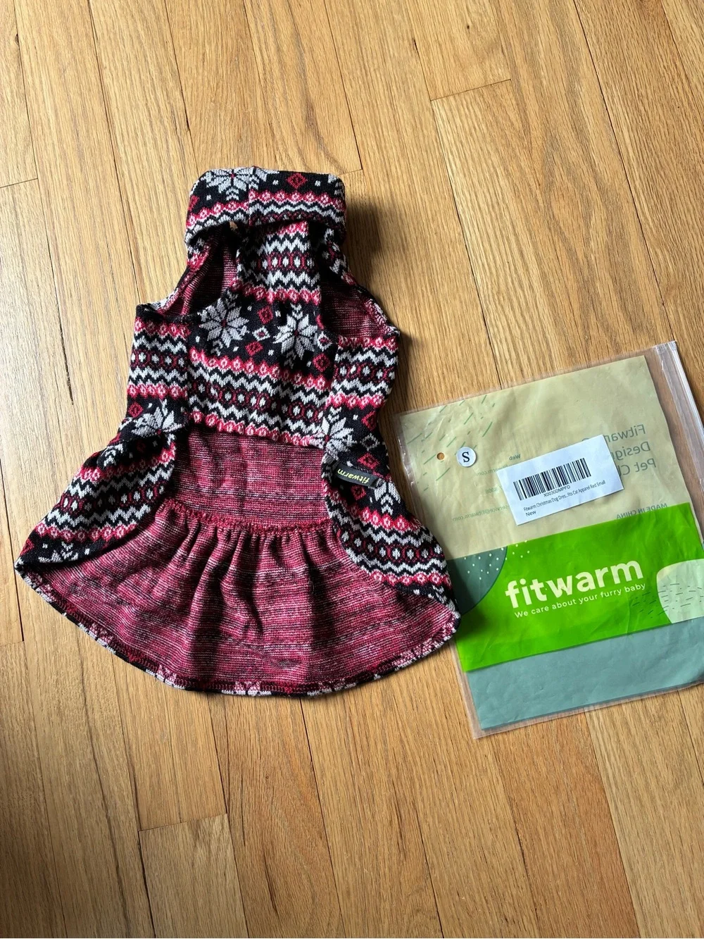 NWT Holiday/Christmas Dog Dress Turtleneck Sweater Dress, Size Small